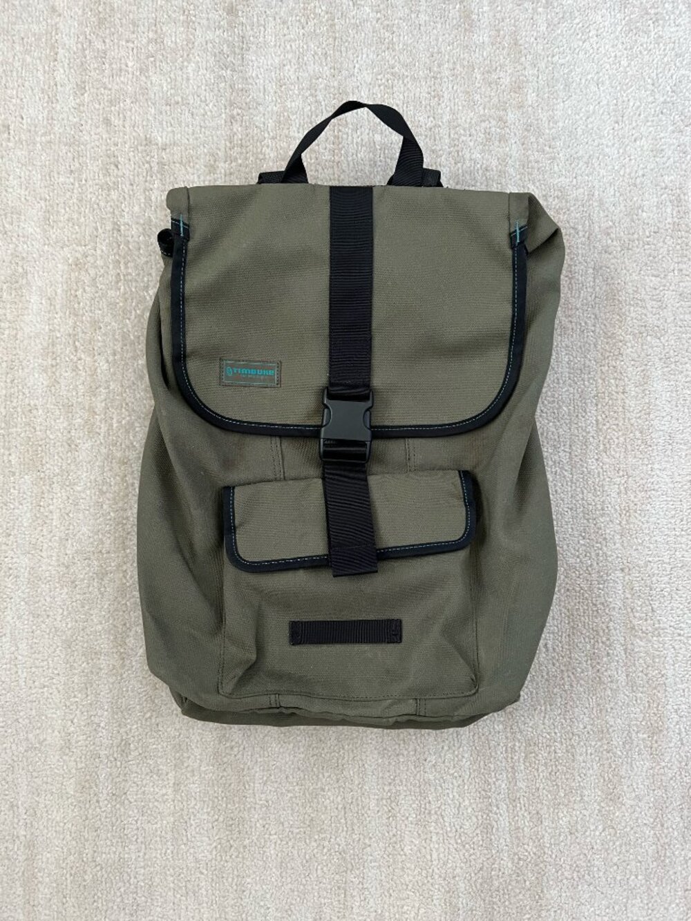 Timbuk2 Moby Laptop Backpack Olive Green Canvas Commuter Daypack School